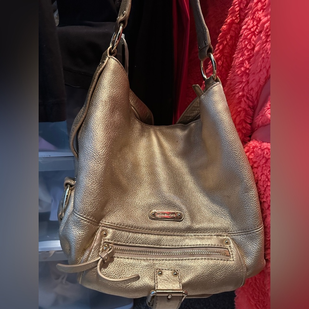 Michael Kors Metallic Gold Leather Bag